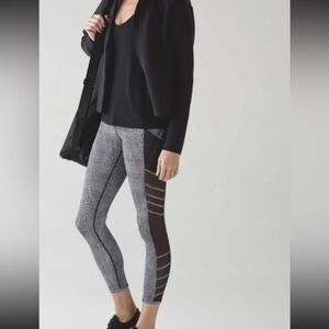 Lululemon Athletica wild And Free Tight Fall Net White Black